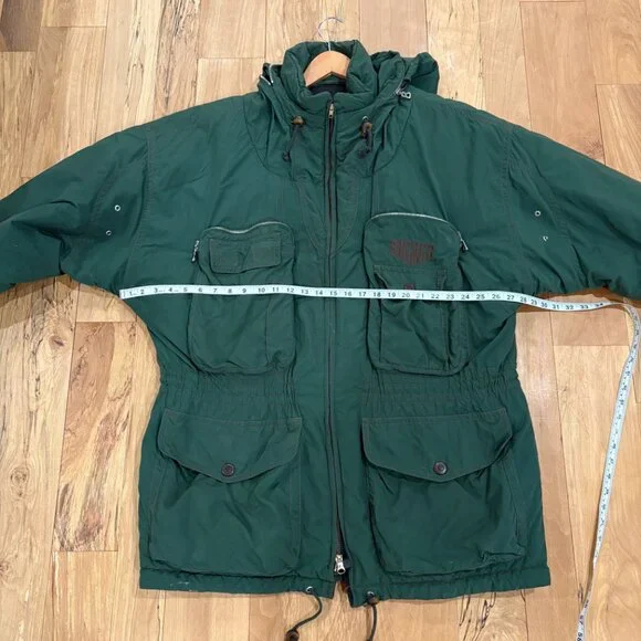 Vintage 90s Bogner Expedition Ski Snowboard Jacket Green Embroidered Men's 42 - Picture 10 of 15